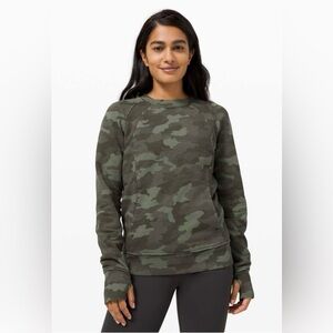 Lululemon Scuba Crew Neck Pullover Sweatshirt Camo Size 2